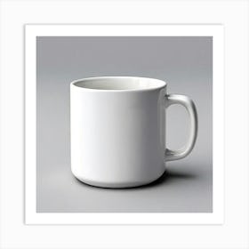 White Coffee Cup Art Print