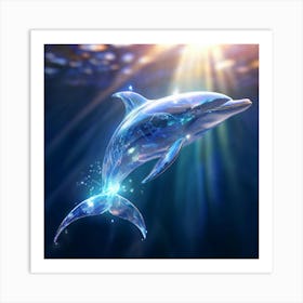 The Ocean Seraph This Majestic Being Is A Cross Between A Dolphin And An Angel Art Print