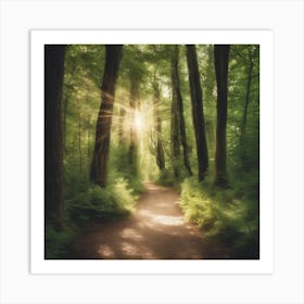 Path Through The Forest 7 Art Print