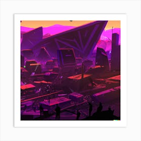 Futuristic City 2 Art Print