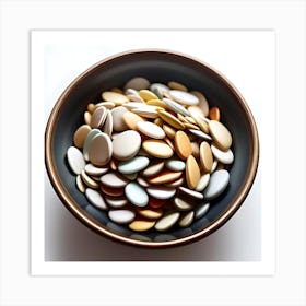 Bowl Of Colored Pebbles 6 Art Print