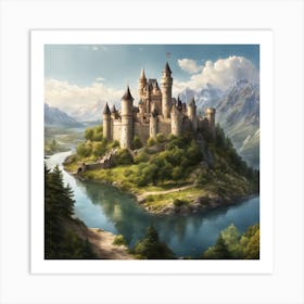 Castle On A Hill 8 Art Print