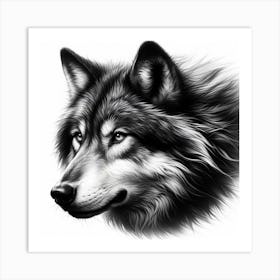 Grey wolf 3 Art Print