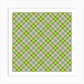 Plaid Fabric 177 Art Print