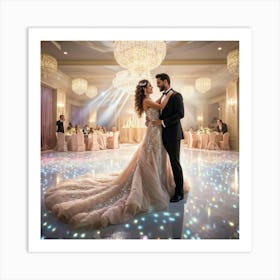 An Ultra Realistic 3d Rendering Of An Opulent Wedding Celebration Lavish Victorian Golden Decorated (1) Art Print