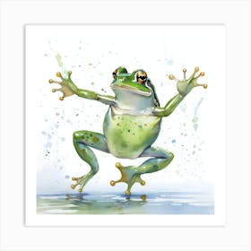 Frog Jumping 2 Art Print