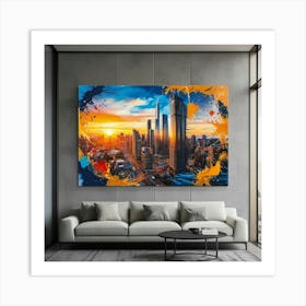 Cityscape Painting Art Print