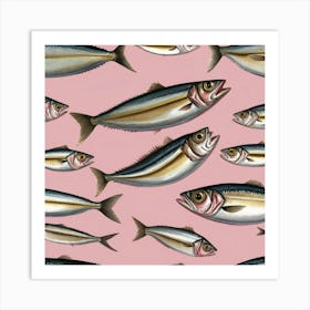 Default Sardines On Pink Art 3 Art Print