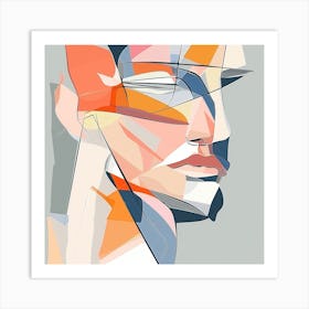 Abstract Man'S Head Art Print