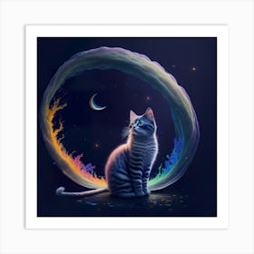 Cat Galaxy (89) 1 Art Print