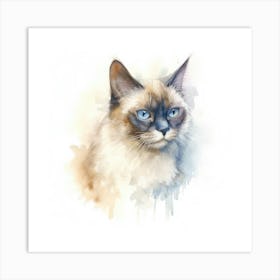 Chinese Li Hua Cat Portrait 1 Art Print