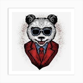 Halloween Scary Ceo Chef Boo Skeleton Panda Teddy Art Print