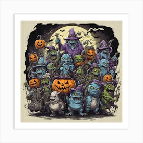 Halloween Monsters 3 Art Print