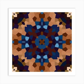 Square Mosaic Abstraction Art Print