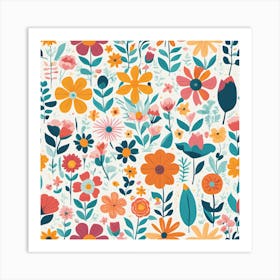 Floral Pattern 1 Art Print