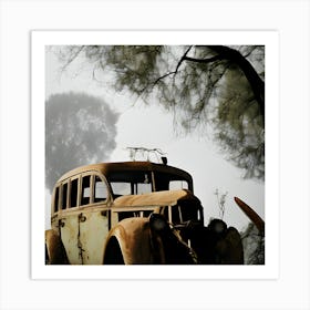 Old Rusted Car Art Print