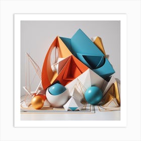 Abstract Geometric Shapes Art Print