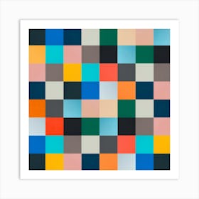 Colorful geometric shapes 1 Art Print