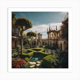 Surreal Garden Inspired By Dali, Escher, Gaudi 2 Art Print