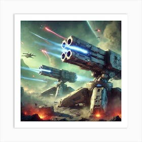 Asterian Nebula Sentinels Graviton Cannons Art Print