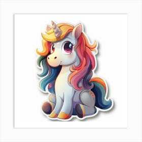 Unicorn Sticker 161 Art Print