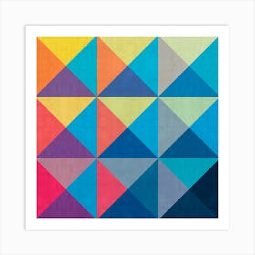 Squares gradient colors 9 Art Print