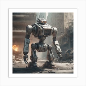 Robots In The City 2 Art Print