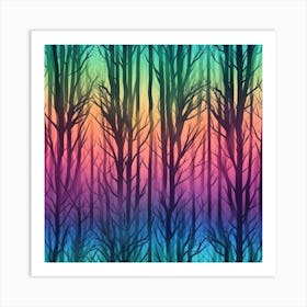 Forest Seamless Pattern Art Print