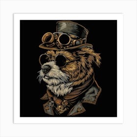 Steampunk Dog 21 Art Print