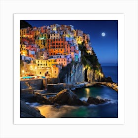 Cinque Terre At Night 1 Art Print