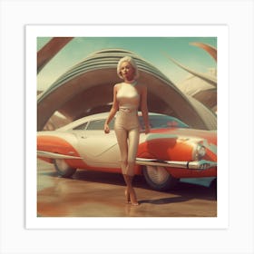 Futuristic Woman 22 Art Print