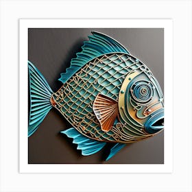 metal fish wall art 2 Art Print