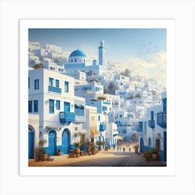 Sidi Bousaid Town - Tunisia Art Print