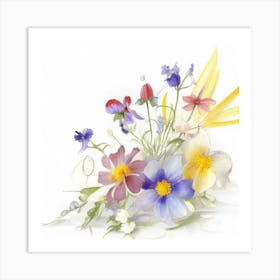 Watercolor Flowers 5 Art Print