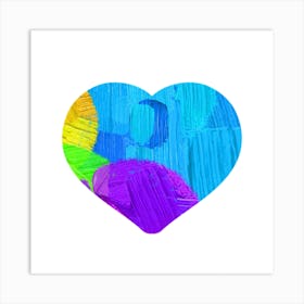 Rainbow Heart Art Print