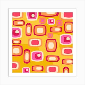 Seventies Retro Pattern Art Print