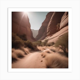 Desert Landscape Soothing Pastels Art Print
