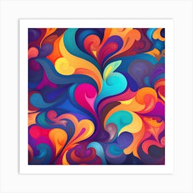 Abstract Colorful Abstract Background Art Print