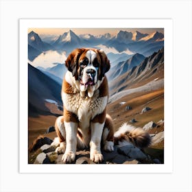 St Bernard 5 Art Print