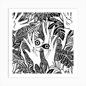 Hands In The Jungle Art Print