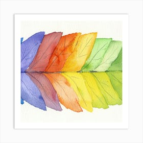 Rainbow Feathers Art Print