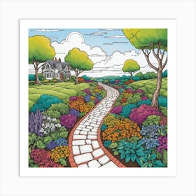 Garden Path 1 Art Print