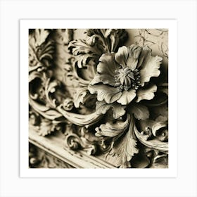 Vintage Fine Lines Historical Details Nostalgia Engraving Classic Aged Retro Intricate O (6) Art Print