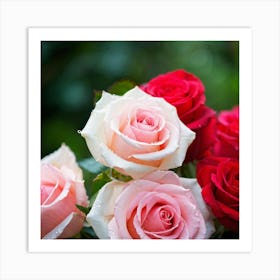 Roses In The Garden Art Print