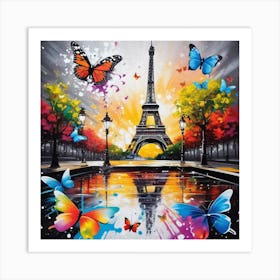 Paris Butterflies 2 Art Print