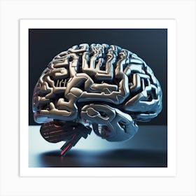 3d Rendering Of A Human Brain 6 Art Print