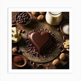 Chocolate Heart Cinematic Wall Decoration Art Print