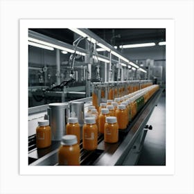 Orange Juice Production Line Art Print