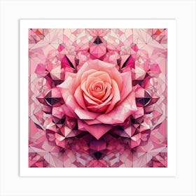 Geometric Rose Art Print