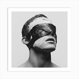 Man With A Mask Art Print